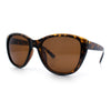 Polarized Classic Oversized Cat Eye Minimal Diva Retro Fashion Sunglasses