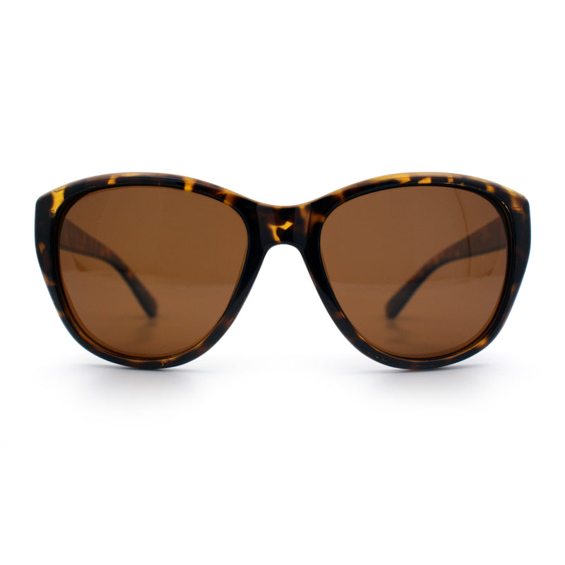 Polarized Classic Oversized Cat Eye Minimal Diva Retro Fashion Sunglasses