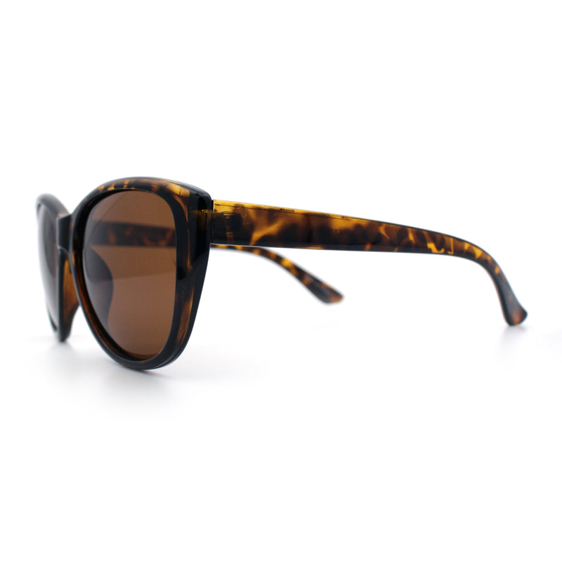 Polarized Classic Oversized Cat Eye Minimal Diva Retro Fashion Sunglasses