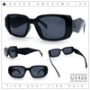 Womens Mod Rectangle Geo Bevel Cut Plastic Fashion Sunglasses