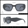 Womens Mod Rectangle Geo Bevel Cut Plastic Fashion Sunglasses