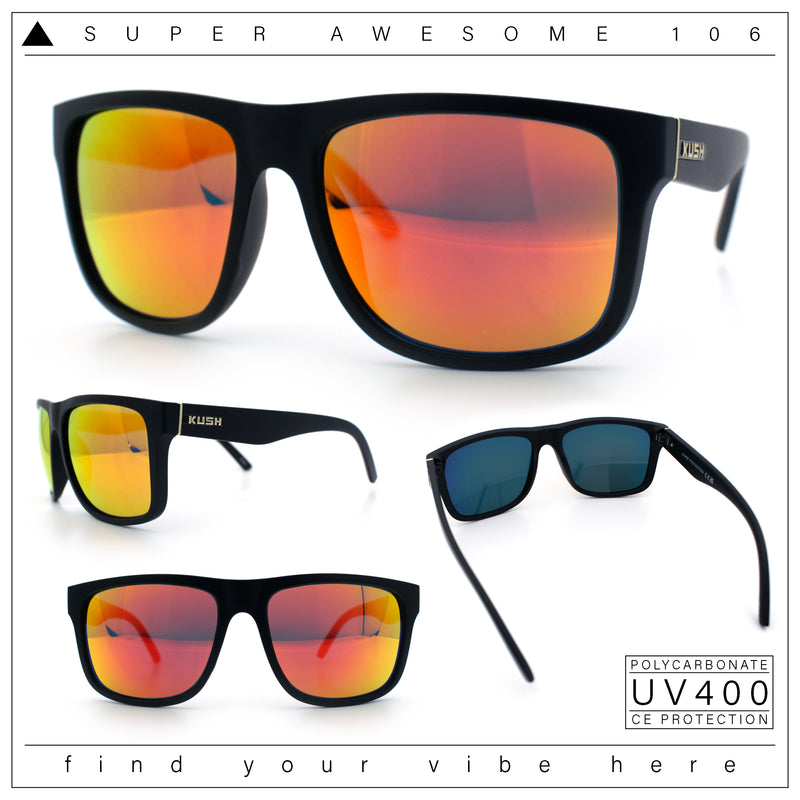 Classic Kush Mens Fancy Sport Horn Rim Plastic Manly Sunglasses