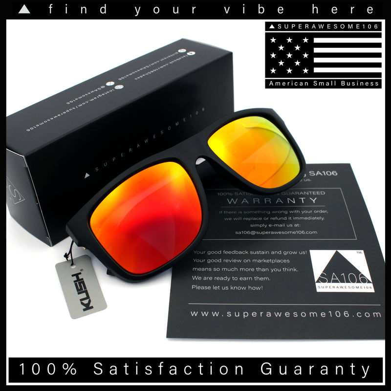 Classic Kush Mens Fancy Sport Horn Rim Plastic Manly Sunglasses