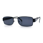 Mens Classy Narrow Rectangle Metal Rim Hustler Fashion Sunglasses