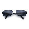 Mens Classy Narrow Rectangle Metal Rim Hustler Fashion Sunglasses