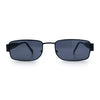 Mens Classy Narrow Rectangle Metal Rim Hustler Fashion Sunglasses