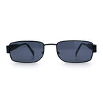 Mens Classy Narrow Rectangle Metal Rim Hustler Fashion Sunglasses