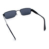 Mens Classy Narrow Rectangle Metal Rim Hustler Fashion Sunglasses