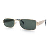 Mens Classy Narrow Rectangle Metal Rim Hustler Fashion Sunglasses