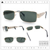 Mens Classy Narrow Rectangle Metal Rim Hustler Fashion Sunglasses