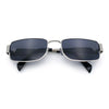 Mens Classy Narrow Rectangle Metal Rim Hustler Fashion Sunglasses