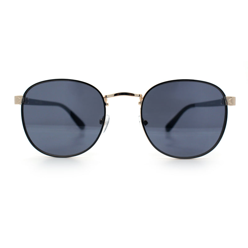 Classic Round Windsor Dandy Metal Rim Fashion Sunglasses