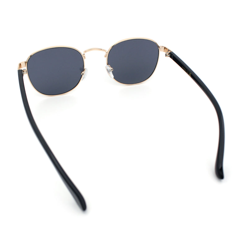 Classic Round Windsor Dandy Metal Rim Fashion Sunglasses