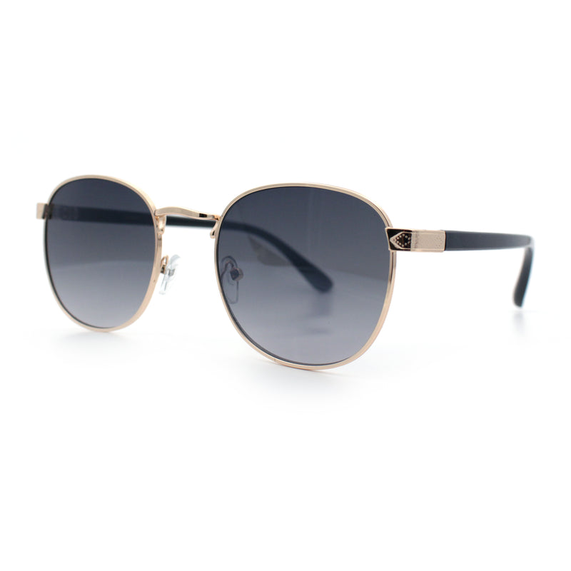 Classic Round Windsor Dandy Metal Rim Fashion Sunglasses