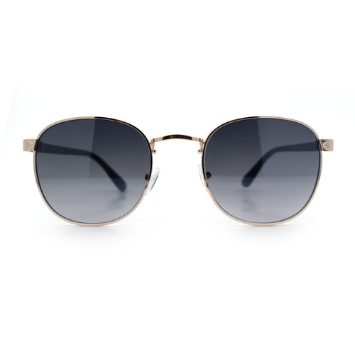 Classic Round Windsor Dandy Metal Rim Fashion Sunglasses