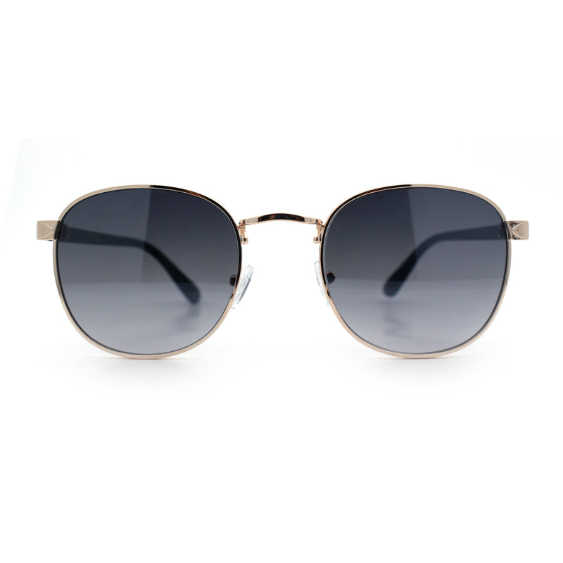 Classic Round Windsor Dandy Metal Rim Fashion Sunglasses