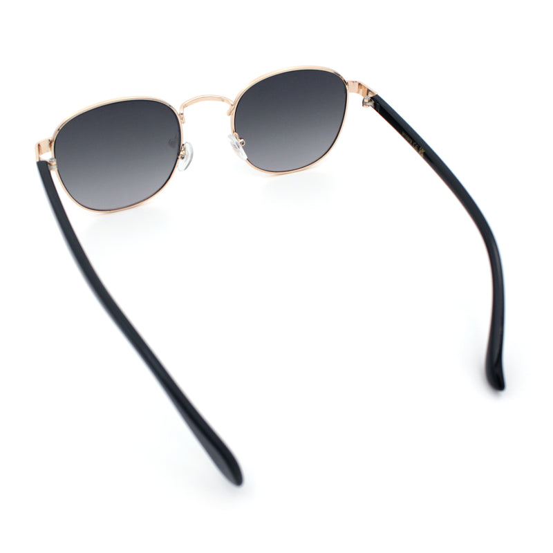 Classic Round Windsor Dandy Metal Rim Fashion Sunglasses