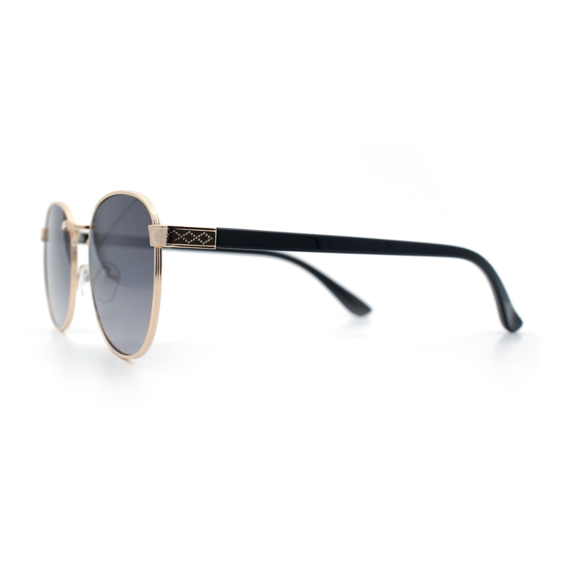 Classic Round Windsor Dandy Metal Rim Fashion Sunglasses