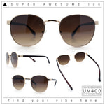 Classic Round Windsor Dandy Metal Rim Fashion Sunglasses
