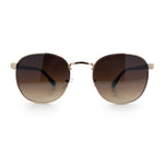Classic Round Windsor Dandy Metal Rim Fashion Sunglasses