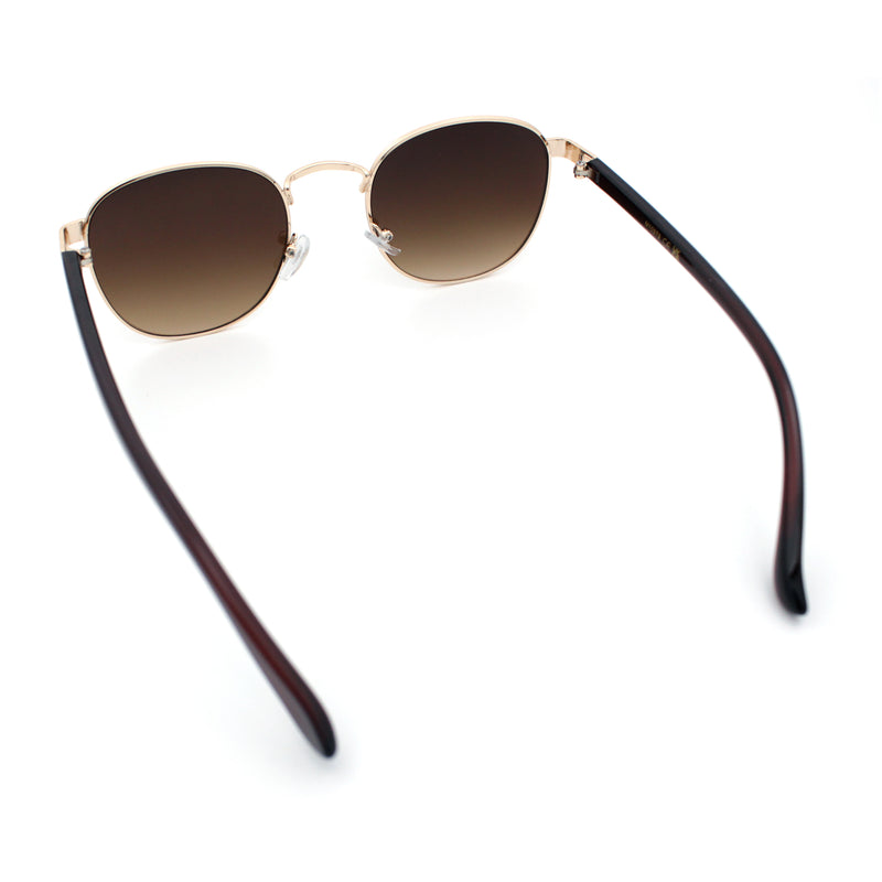 Classic Round Windsor Dandy Metal Rim Fashion Sunglasses