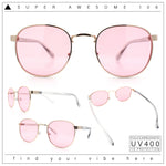 Classic Round Windsor Dandy Metal Rim Fashion Sunglasses