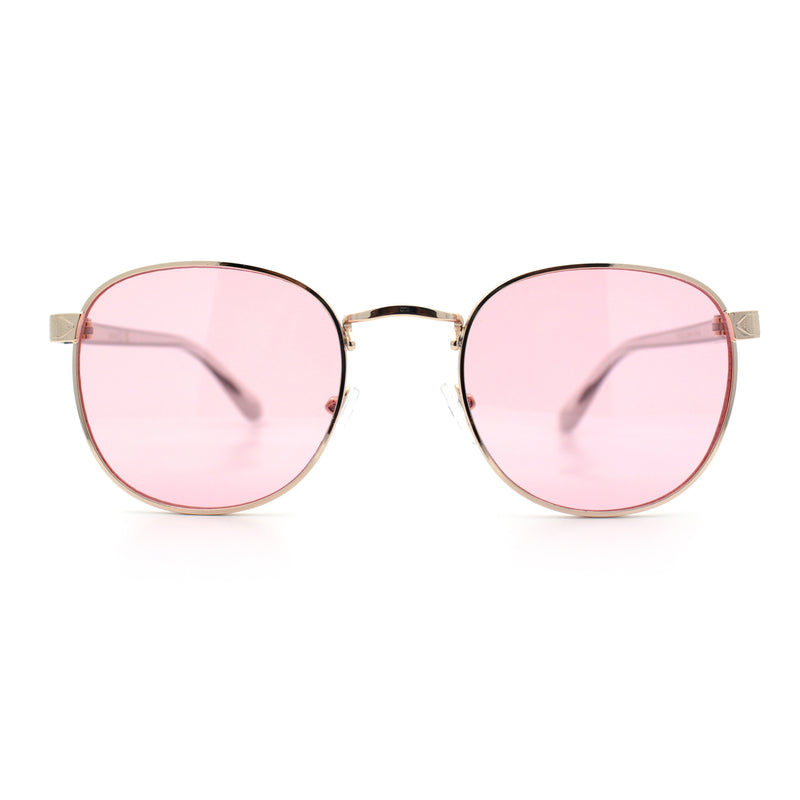 Classic Round Windsor Dandy Metal Rim Fashion Sunglasses