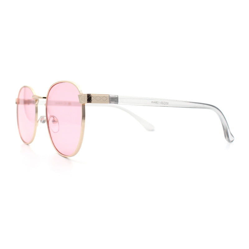 Classic Round Windsor Dandy Metal Rim Fashion Sunglasses