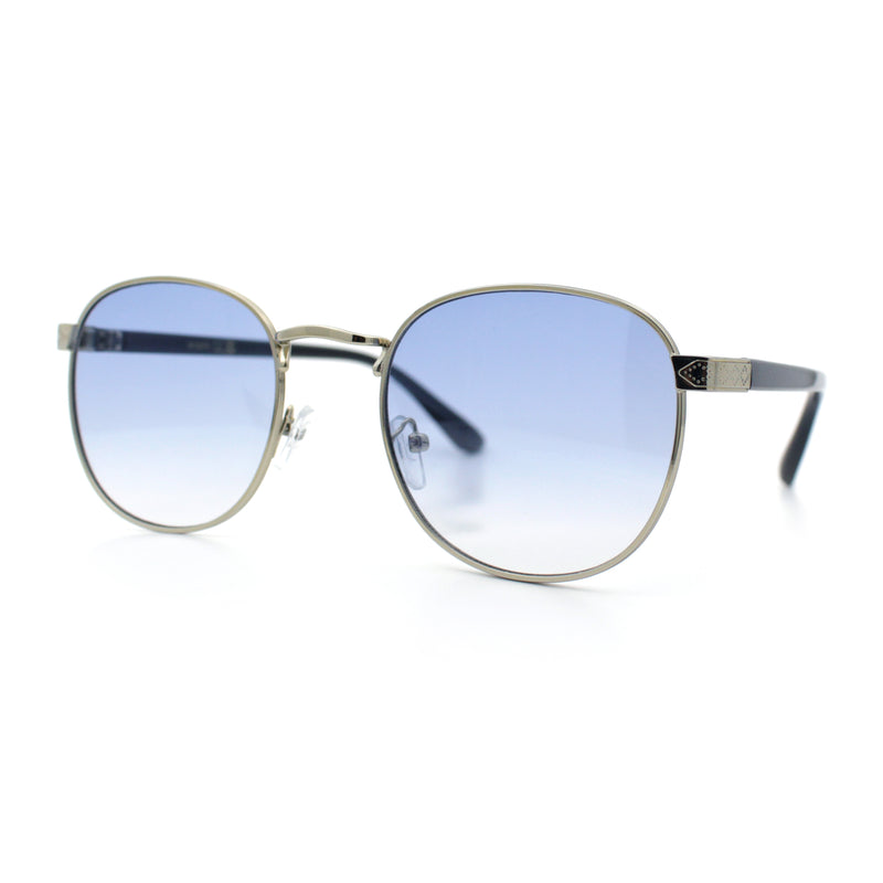 Classic Round Windsor Dandy Metal Rim Fashion Sunglasses