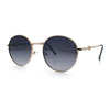 Classy Windsor Retro Metal Rim Round Luxe Metal Rim Sunglasses