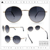 Classy Windsor Retro Metal Rim Round Luxe Metal Rim Sunglasses