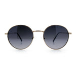 Classy Windsor Retro Metal Rim Round Luxe Metal Rim Sunglasses