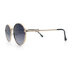 Classy Windsor Retro Metal Rim Round Luxe Metal Rim Sunglasses