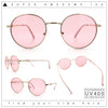 Classy Windsor Retro Metal Rim Round Luxe Metal Rim Sunglasses