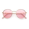 Classy Windsor Retro Metal Rim Round Luxe Metal Rim Sunglasses