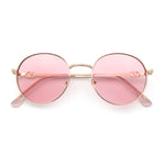 Classy Windsor Retro Metal Rim Round Luxe Metal Rim Sunglasses