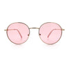 Classy Windsor Retro Metal Rim Round Luxe Metal Rim Sunglasses