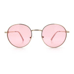 Classy Windsor Retro Metal Rim Round Luxe Metal Rim Sunglasses