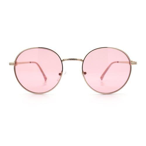Classy Windsor Retro Metal Rim Round Luxe Metal Rim Sunglasses