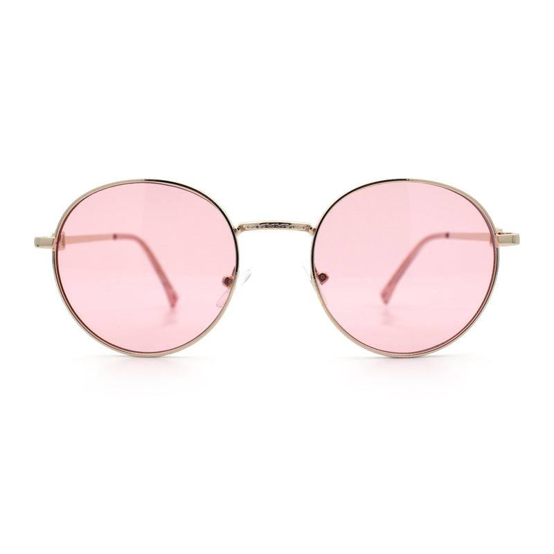 Classy Windsor Retro Metal Rim Round Luxe Metal Rim Sunglasses
