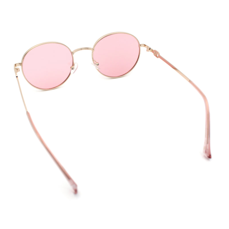 Classy Windsor Retro Metal Rim Round Luxe Metal Rim Sunglasses