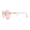 Classy Windsor Retro Metal Rim Round Luxe Metal Rim Sunglasses