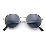 Classy Windsor Retro Metal Rim Round Luxe Metal Rim Sunglasses