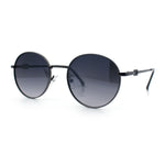 Classy Windsor Retro Metal Rim Round Luxe Metal Rim Sunglasses