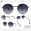 Classy Windsor Retro Metal Rim Round Luxe Metal Rim Sunglasses