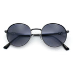 Classy Windsor Retro Metal Rim Round Luxe Metal Rim Sunglasses