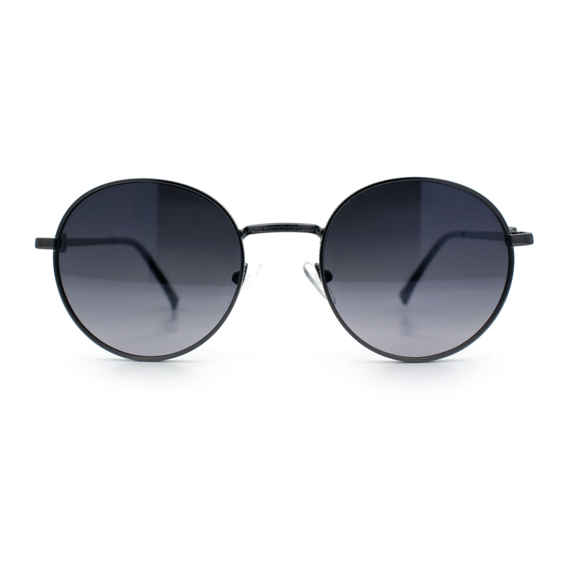 Classy Windsor Retro Metal Rim Round Luxe Metal Rim Sunglasses