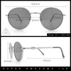 Classy Windsor Retro Metal Rim Round Luxe Metal Rim Sunglasses