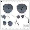 Classy Windsor Retro Metal Rim Round Luxe Metal Rim Sunglasses