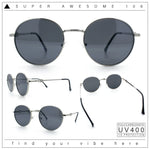 Classy Windsor Retro Metal Rim Round Luxe Metal Rim Sunglasses